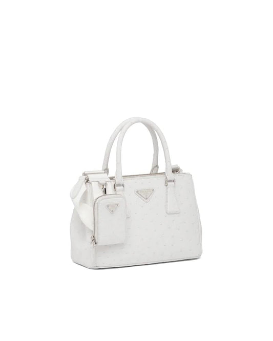 Prada Galleria Ostrich Leather Small Bag - photo 2