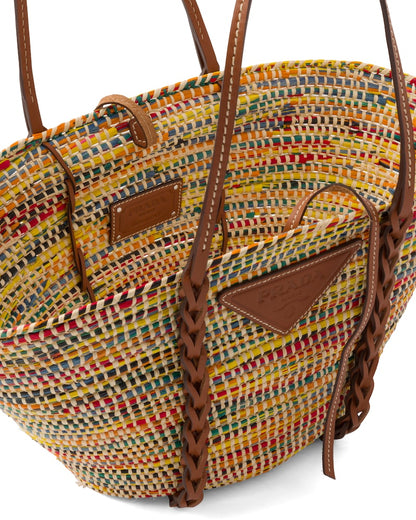 Prada Straw and Leather Tote Bag - photo 5