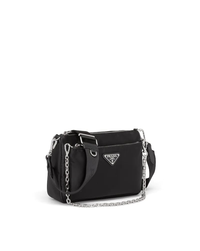 Re-nylon and Saffiano Leather Shoulder Bag - image 3