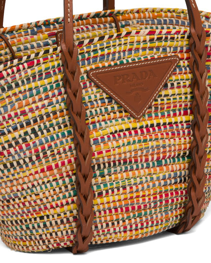 Prada Straw and Leather Tote Bag - photo 2