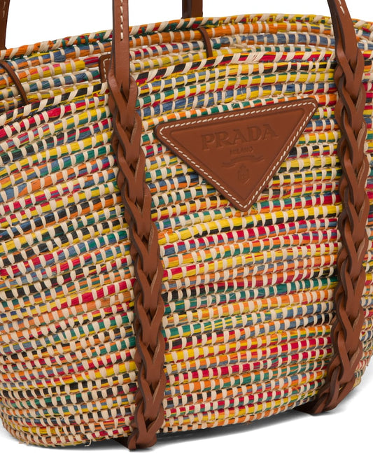 Prada Straw and Leather Tote Bag - photo 2
