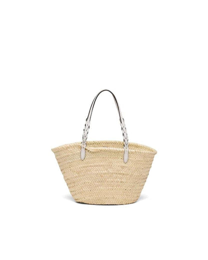 Prada Woven Palm and Leather Tote - photo 4