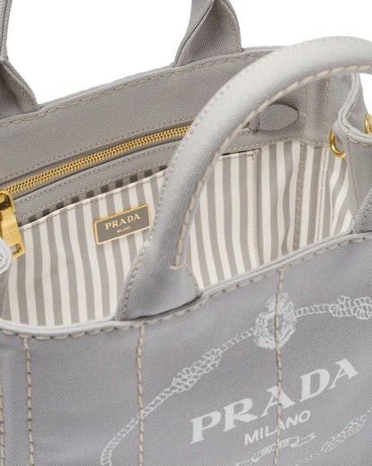 Prada Small Cotton Canvas Tote - photo 4