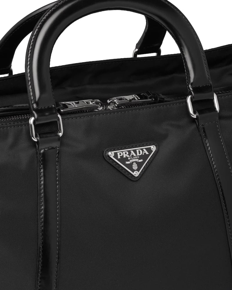 Prada Large Nylon and Leather Tote - photo 5