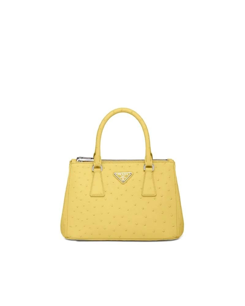 Prada Galleria Ostrich Leather Small Bag - photo 6