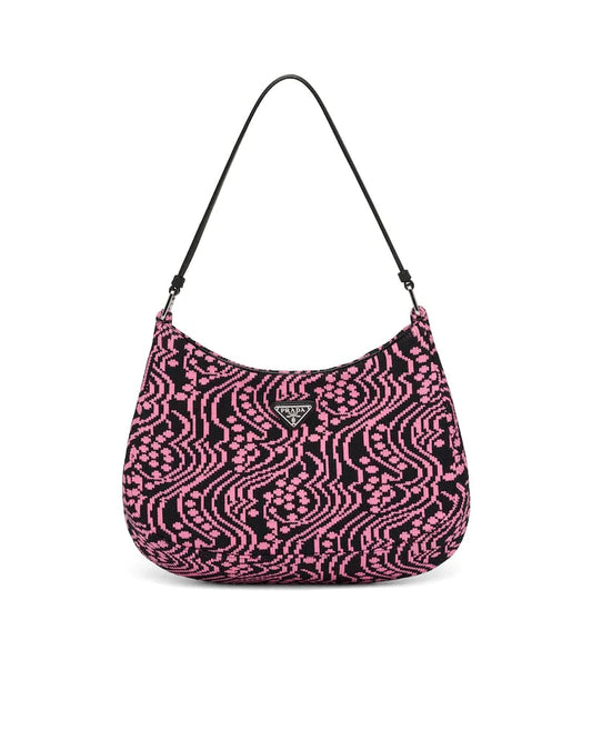 Prada Cleo Jacquard Knit and Leather Bag - photo 1