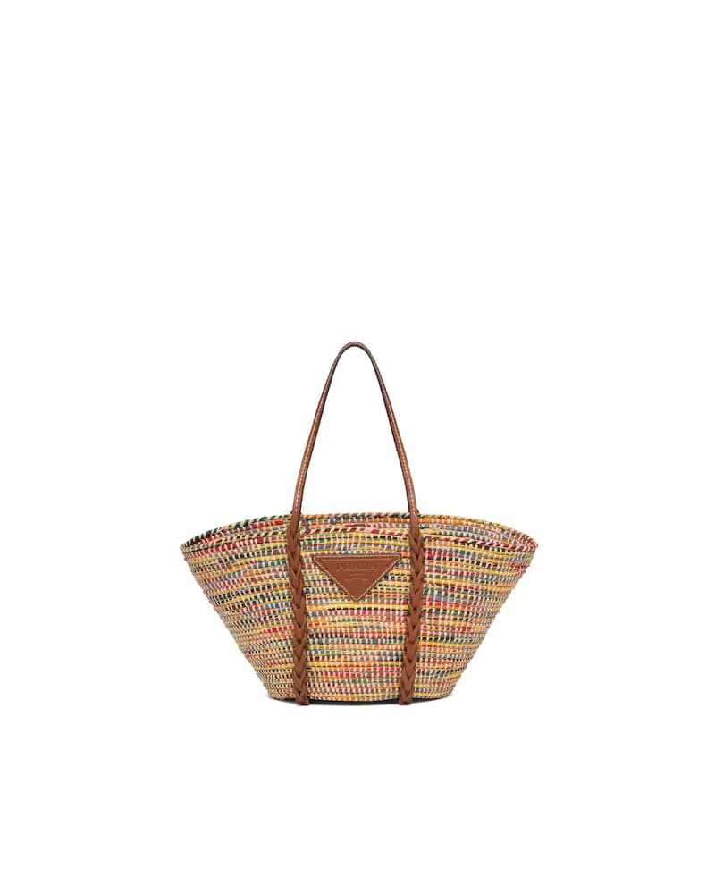 Prada Straw and Leather Tote Bag - photo 1