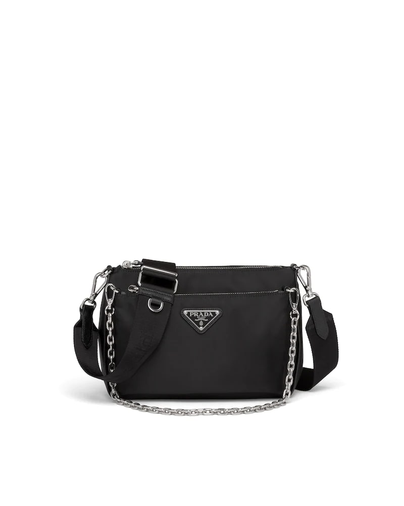 Re-nylon and Saffiano Leather Shoulder Bag - image 1