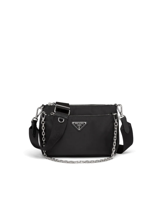 Re-nylon and Saffiano Leather Shoulder Bag - image 1