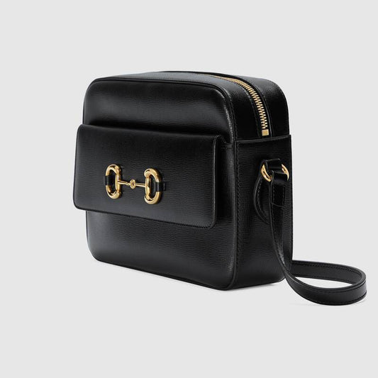 Gucci Horsebit 1955 Small Shoulder Bag Black Leather - photo 2