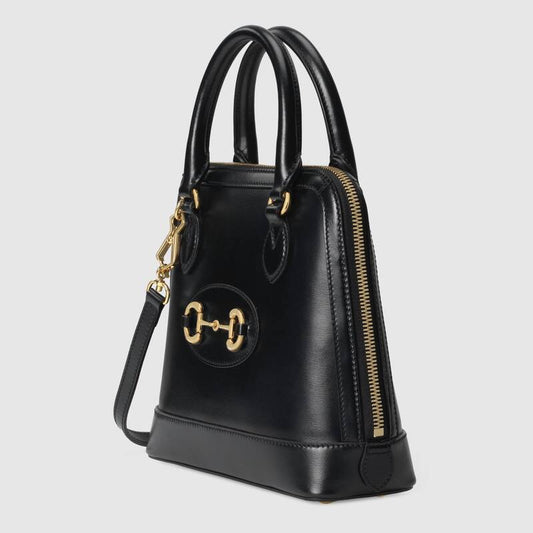 Gucci Horsebit 1955 Small Top Handle Bag Black Leather - photo 2