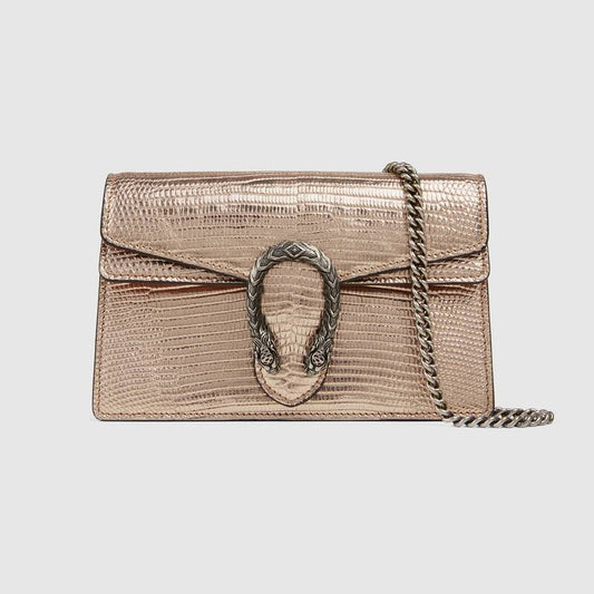 US Exclusive Dionysus lizard super mini bag Gold Leather - image 1