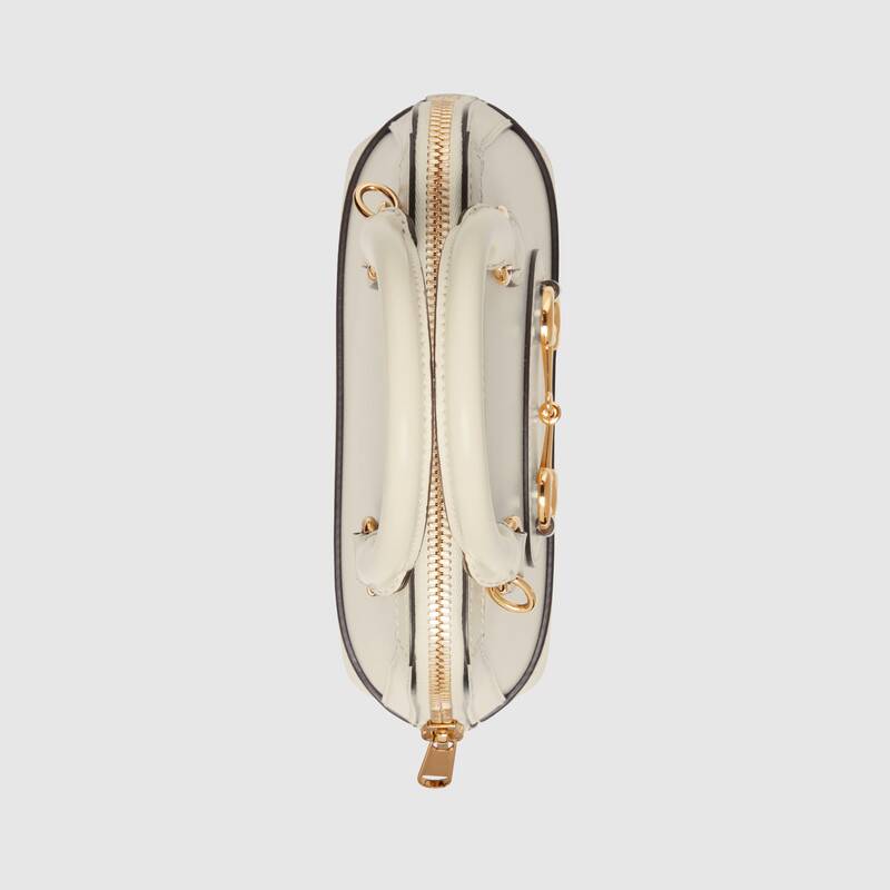 Gucci Horsebit 1955 mini top handle bag White leather - photo 4