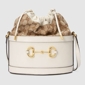 Gucci Horsebit 1955 bucket bag White leather - photo 1