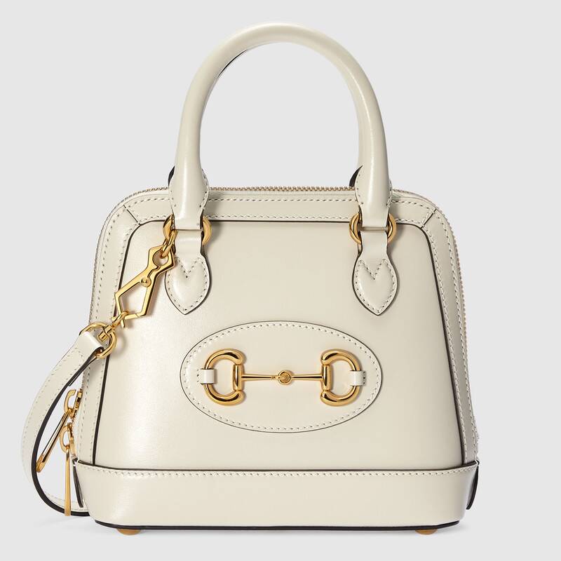 Gucci Horsebit 1955 mini top handle bag White leather - photo 1