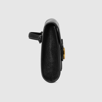 Clutch with Double G Black leather - image 4