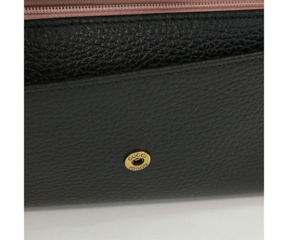 Gucci Marmont GG Pebbled Black Leather With Bow Continental 524294 - image 3