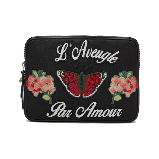 Gucci Techno Canvas Embroidered Butterfly Tech Case 473883 - image 1