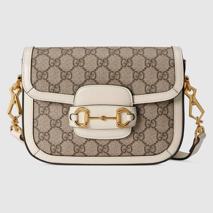 Gucci Horsebit 1955 mini bag white leather - image 1