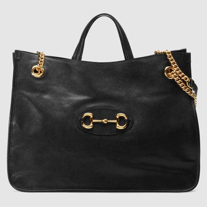 Gucci Horsebit 1955 large tote bag Black leather - photo 1