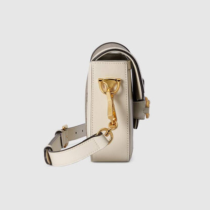 Gucci Horsebit 1955 mini bag white leather - image 4