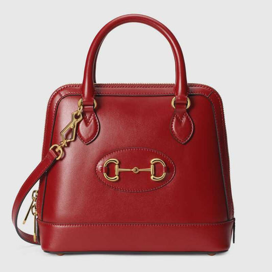 Gucci Horsebit 1955 Small Top Handle Bag Red Leather - photo 1