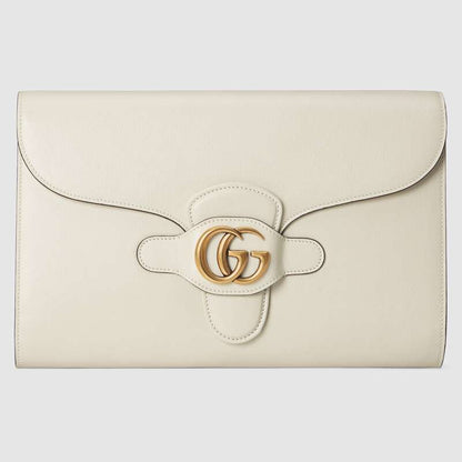 Clutch with Double G White leather - image 1