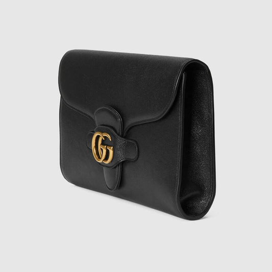 Clutch with Double G Black leather - image 2