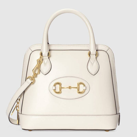Gucci Horsebit 1955 Small Top Handle Bag White Leather - photo 1