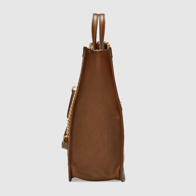 Gucci Horsebit 1955 large tote bag Brown leather - photo 3