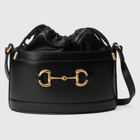 Gucci Horsebit 1955 bucket bag Black leather - photo 1