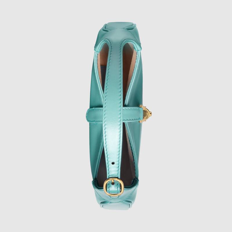 Gucci Jackie 1961 mini shoulder bag Light blue leather - photo 5
