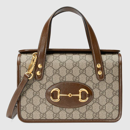 Gucci Horsebit 1955 mini top handle bag Brown leather - photo 1