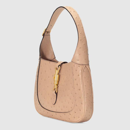 Jackie 1961 Ostrich Small Shoulder Bag Tan Ostrich Leather - image 2