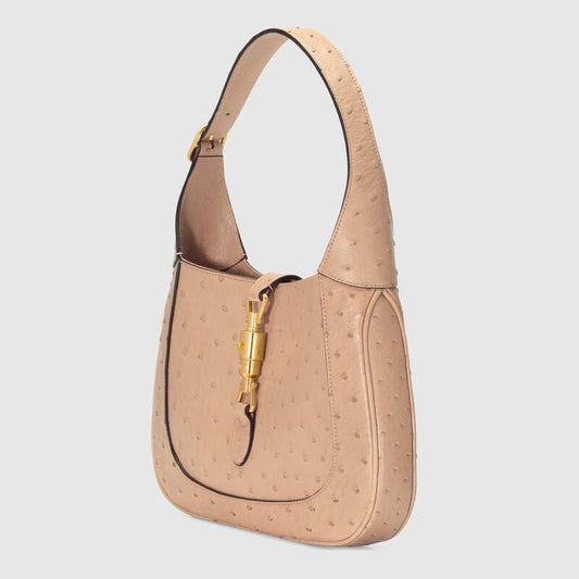 Jackie 1961 Ostrich Small Shoulder Bag Tan Ostrich Leather - image 2