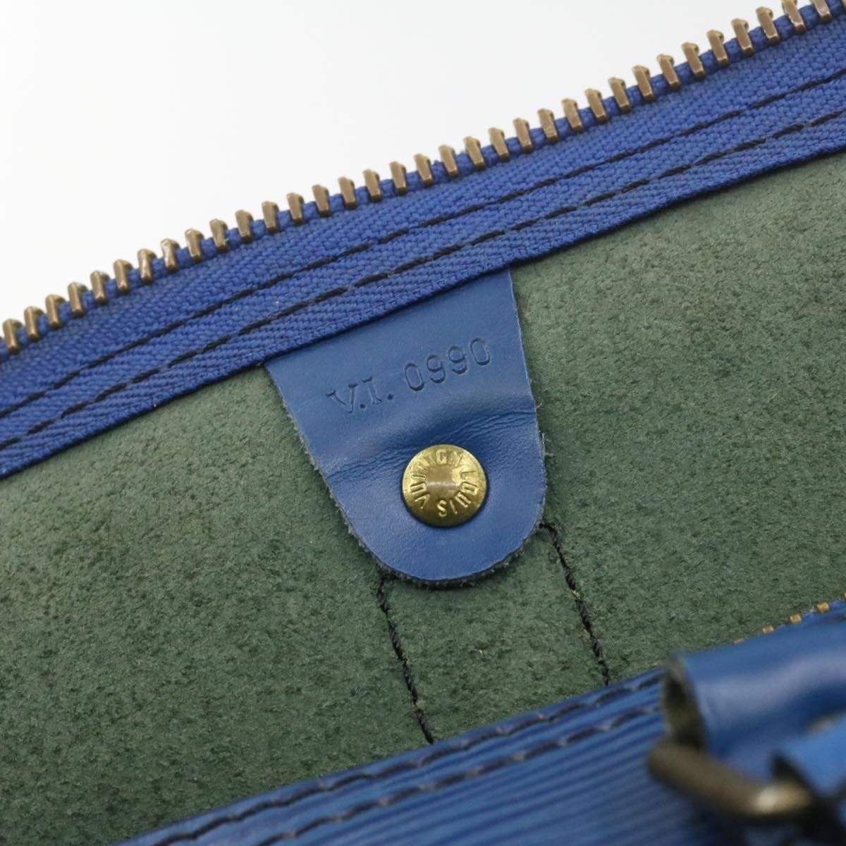LOUIS VUITTON Epi Keepall 50 Boston Bag Blue VI0990 - image 16