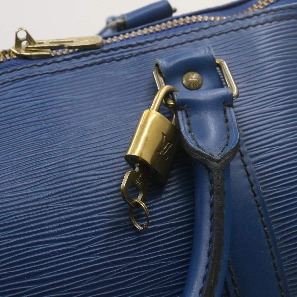 LOUIS VUITTON Epi Keepall 50 Boston Bag Blue VI0990 - image 13