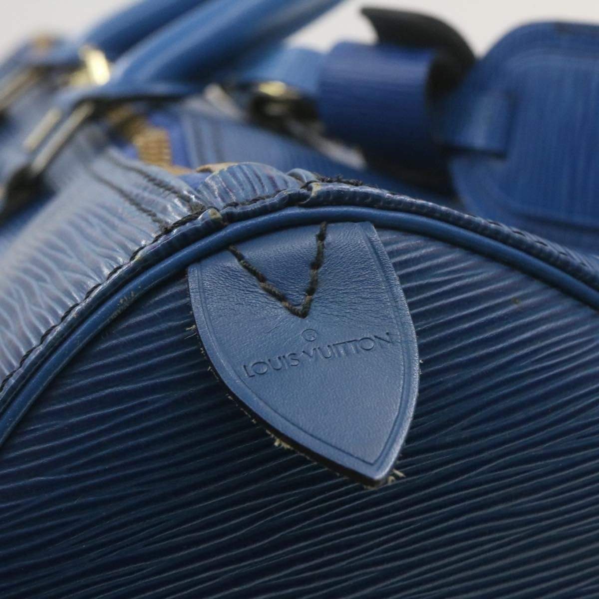 LOUIS VUITTON Epi Keepall 50 Boston Bag Blue VI0990 - image 10
