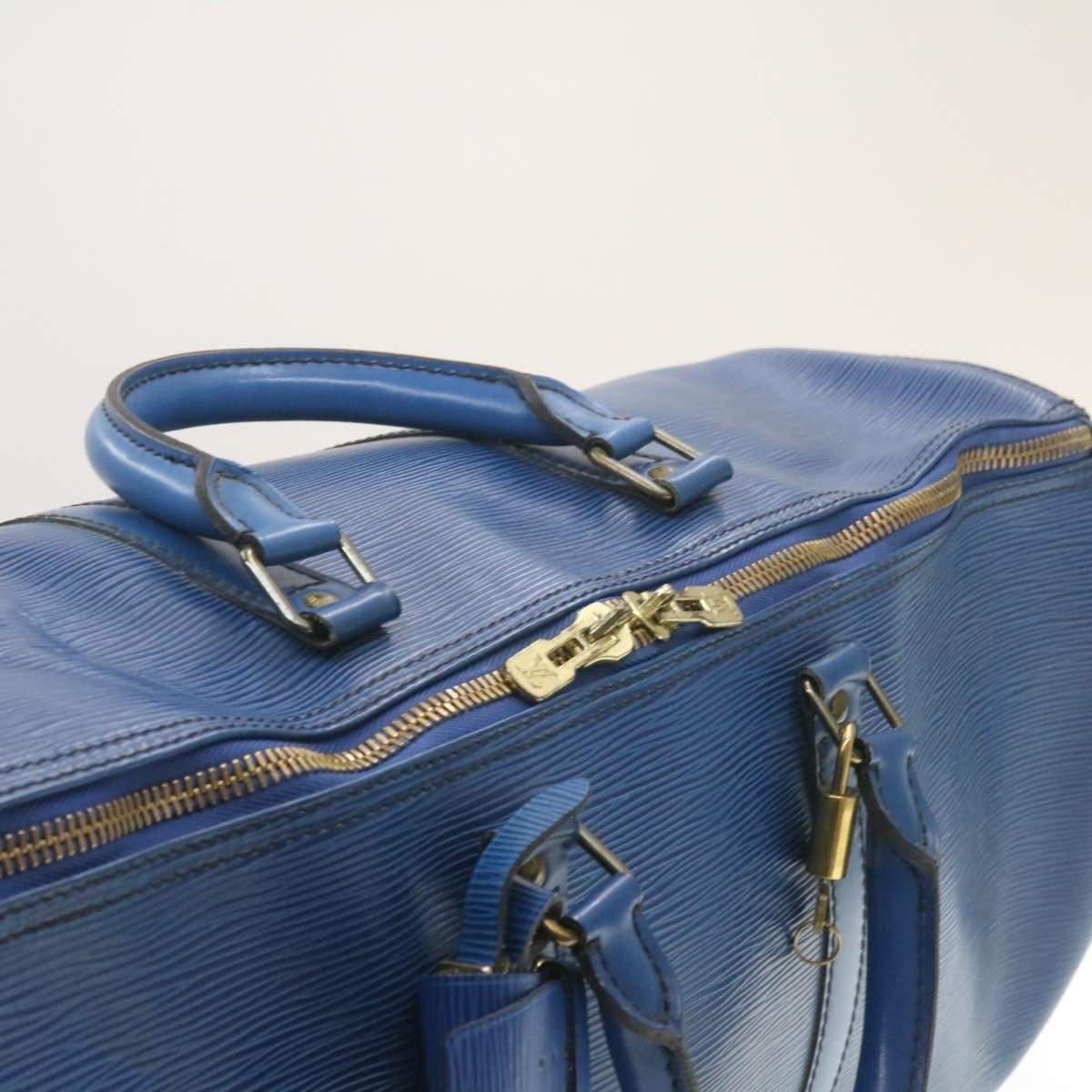 LOUIS VUITTON Epi Keepall 50 Boston Bag Blue VI0990 - image 6