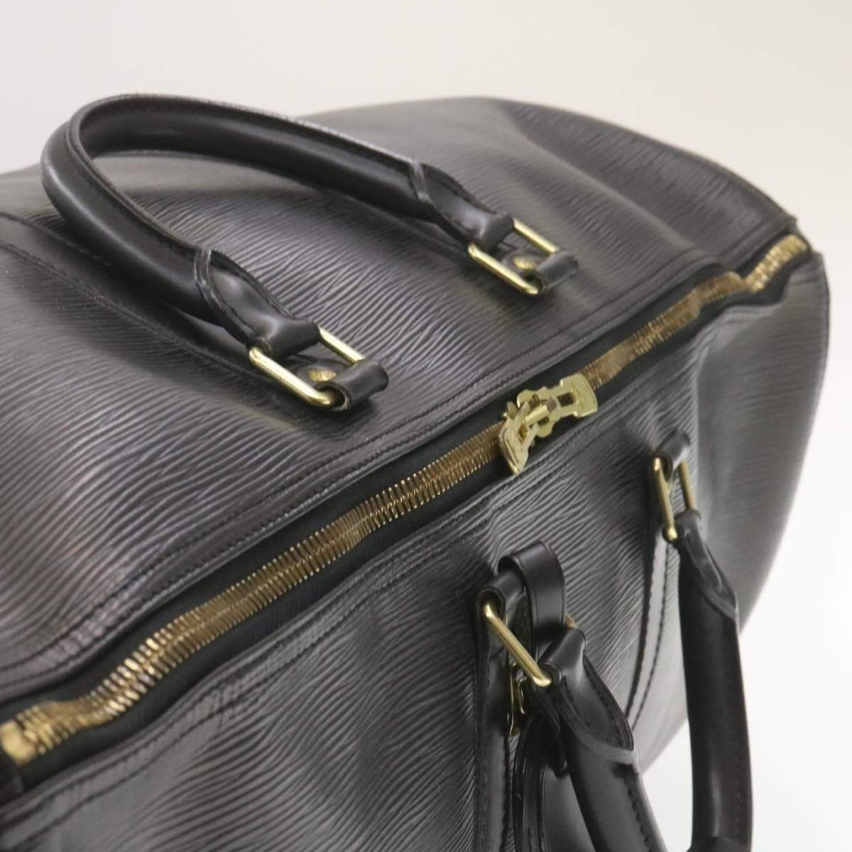 Louis Vuitton Epi Keepall 55 Boston Bag Black - image 6