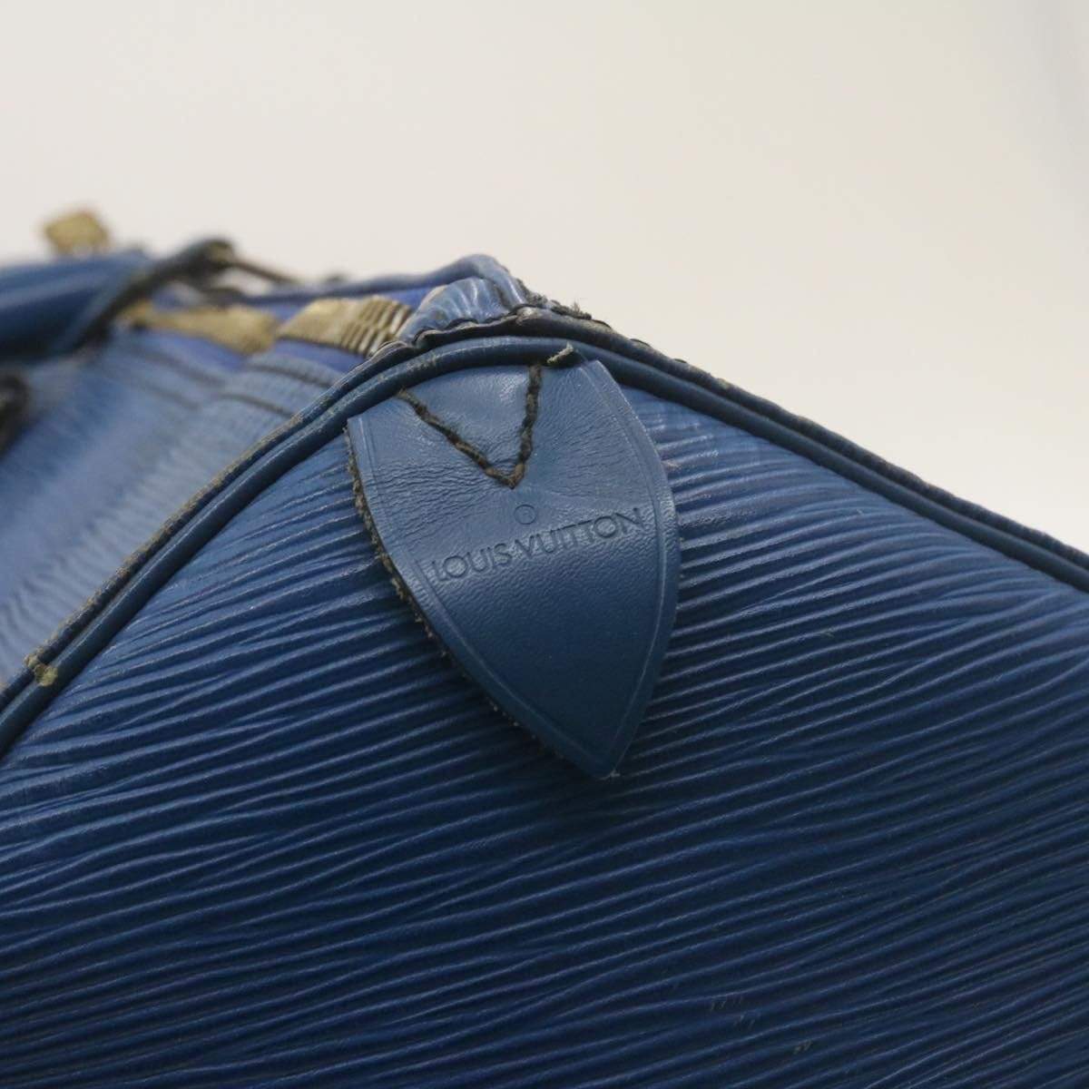 LOUIS VUITTON Epi Keepall 55 Boston Bag Blue VI1920 - image 9