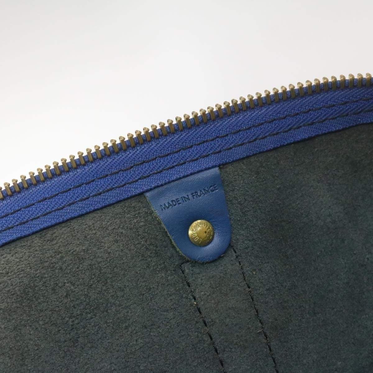 LOUIS VUITTON Epi Keepall 55 Boston Bag Blue VI1920 - image 13