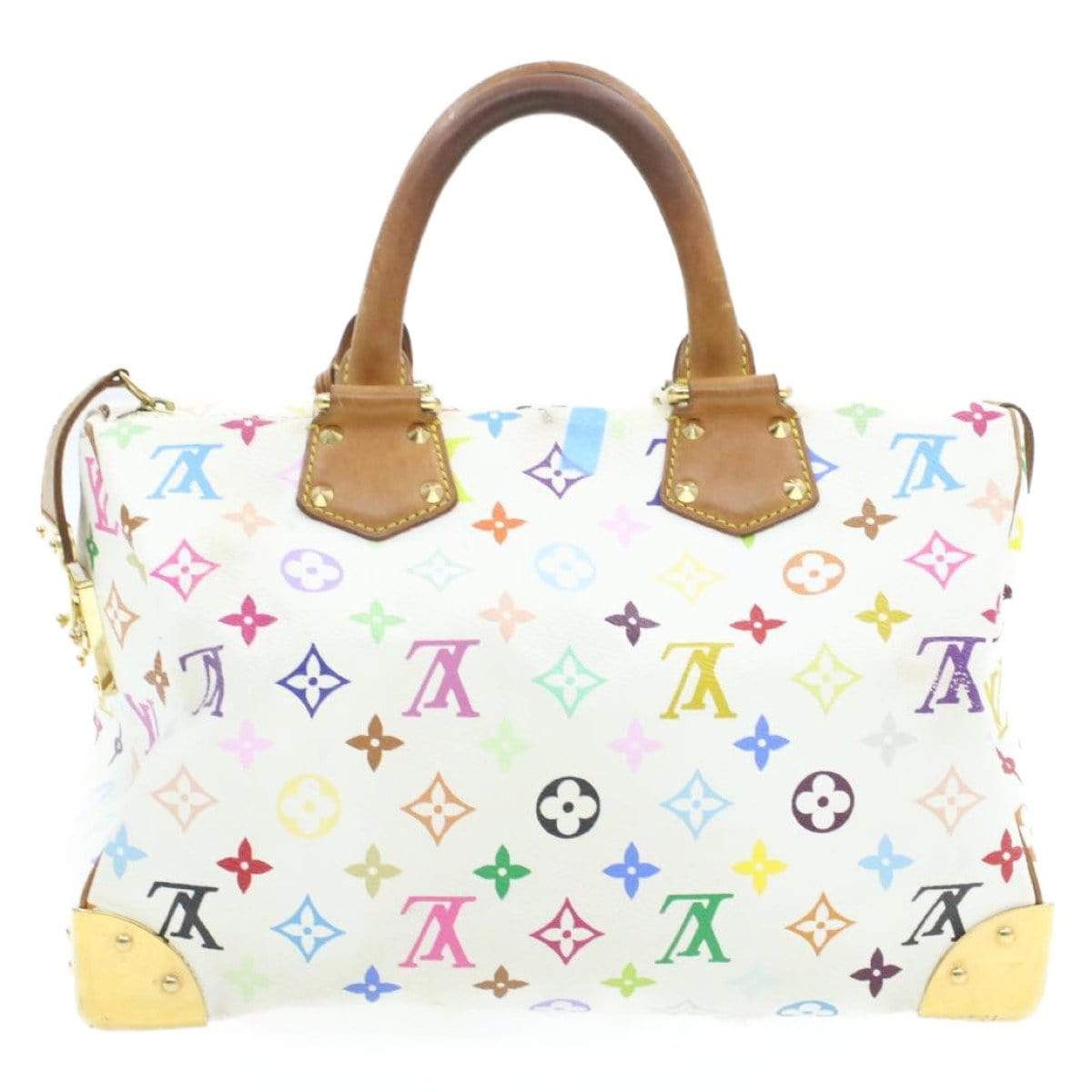LOUIS VUITTON Monogram Murakami White Speedy 30 Hand Bag SP0013 - image 3