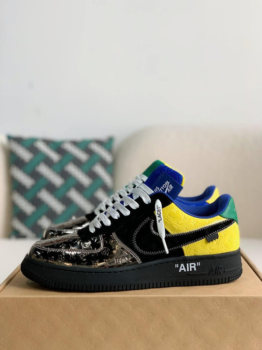 Louis Vuitton Nike Air Force 1 Low Metallic Silver Sneaker - image 1