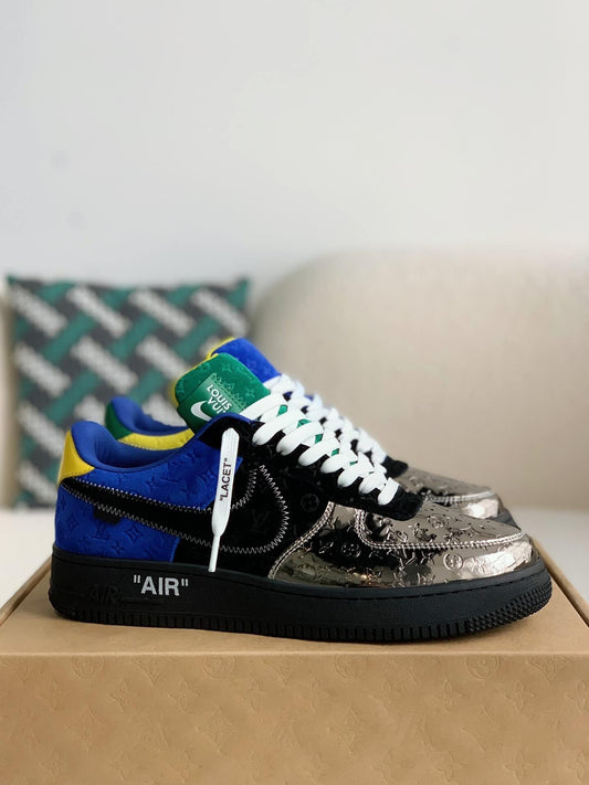 Louis Vuitton Nike Air Force 1 Low Metallic Silver Sneaker - image 2