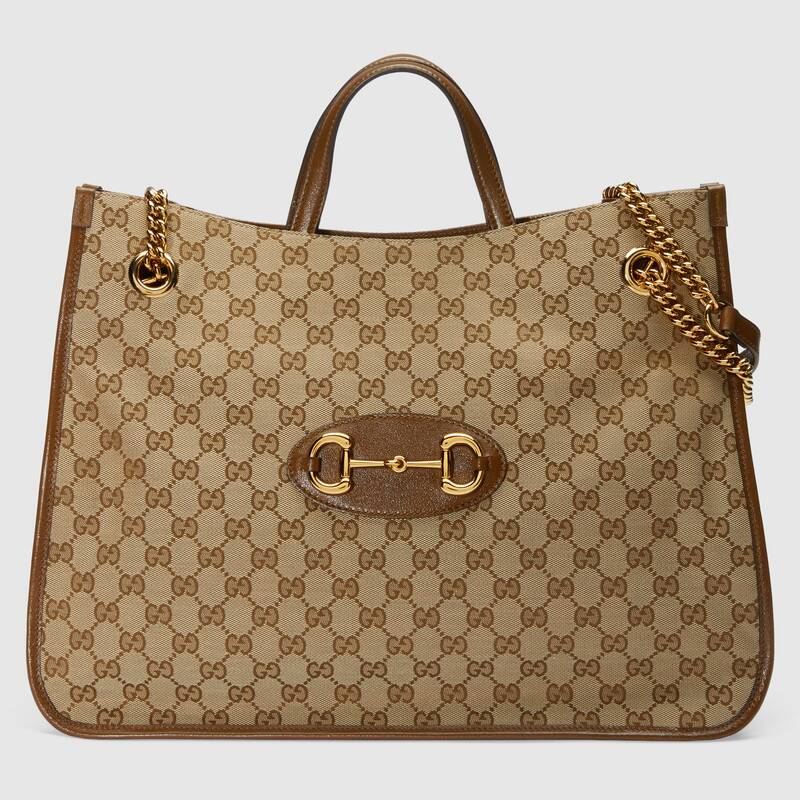 Gucci Horsebit 1955 large tote bag Brown leather - photo 1