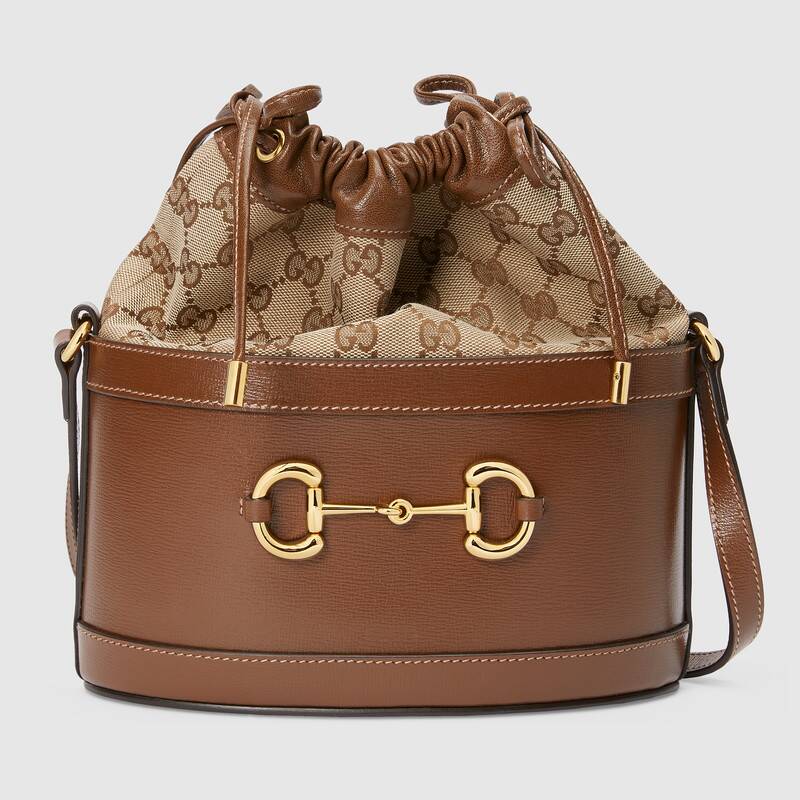 Gucci Horsebit 1955 bucket bag Brown leather - photo 1