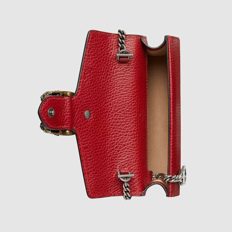 Dionysus leather super mini bag Hibiscus Red Leather - image 3