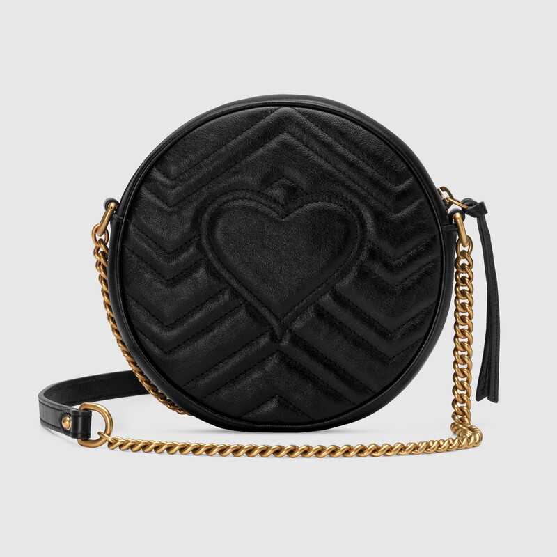 GG Marmont mini round shoulder bag Black leather - image 3