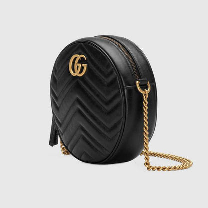 GG Marmont mini round shoulder bag Black leather - image 2